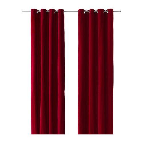 IKEA/イケア SANELA カーテン1組, レッド | 