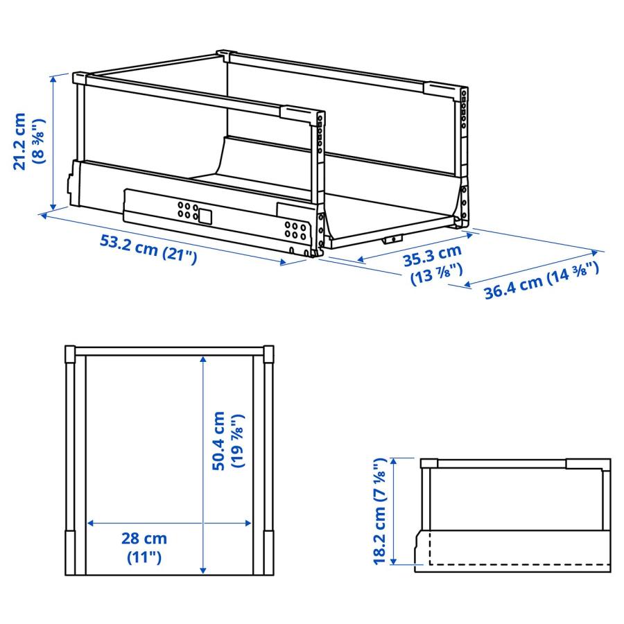 [IKEA/イケア/通販]MAXIMERA マキシメーラ 引き出し 高, ホワイト, 40x60 cm[C](00271096)の画像