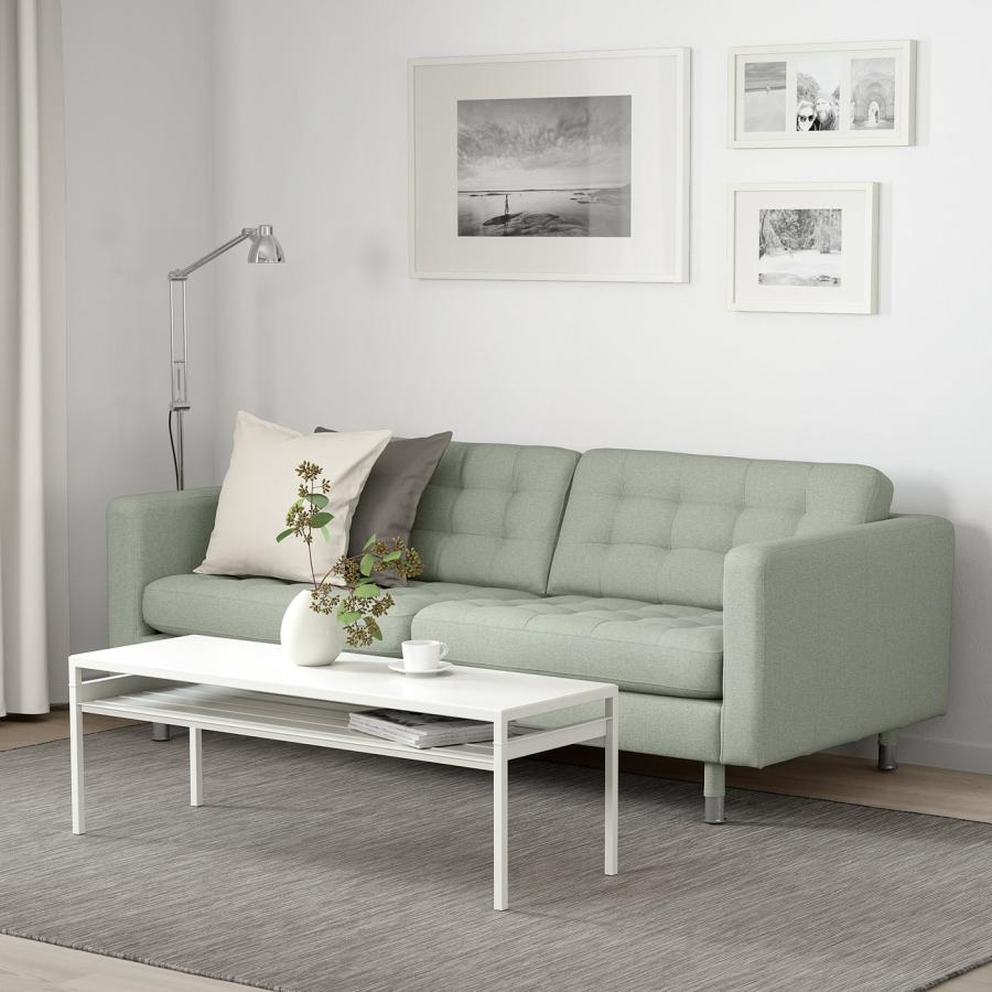 [IKEA/イケア/通販]LANDSKRONA ランズクローナ 3人掛けソファ, グンナレド ライトグリーン/メタル[AA](29270322) |  | 01