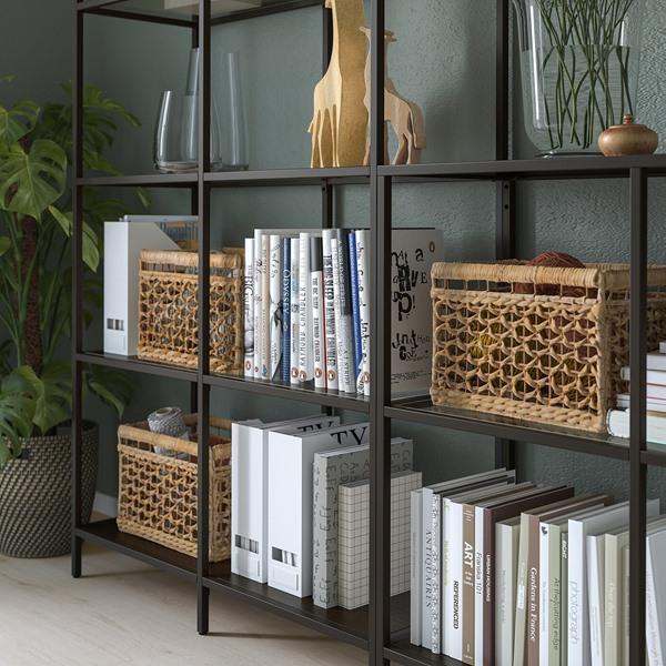 【IKEA/イケア/通販】VITTSJO ヴィットショー 収納コンビネーション, ブラックブラウン/ガラス,…[3](29294549) |  | 01