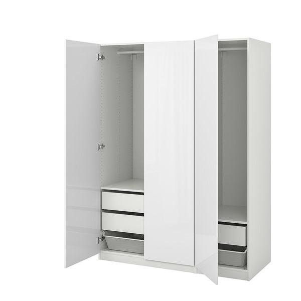 [IKEA/イケア/通販]PAX パックス / FARDAL ファルダルワードローブ, ホワイト/ハイグロス/ホワイト,150x60x201 cm[13](29303501) | 