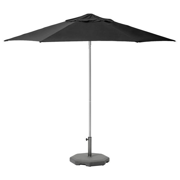 【IKEA/イケア/通販】KUGGO クッゴー / LINDOJA リンドヤ パラソル 土台付, ブラック/フーヴォン ダークグレー,…[3](29325503) | 