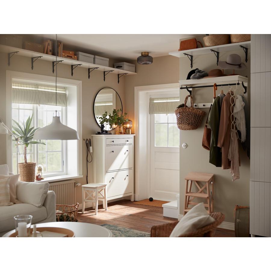 [IKEA/イケア/通販]BERGSHULT ベリスフルト / KROKSHULT クロークスフルト ウォールシェルフ, ホワイト/チャコール, 80x30 cm[3](29326079) |  | 04