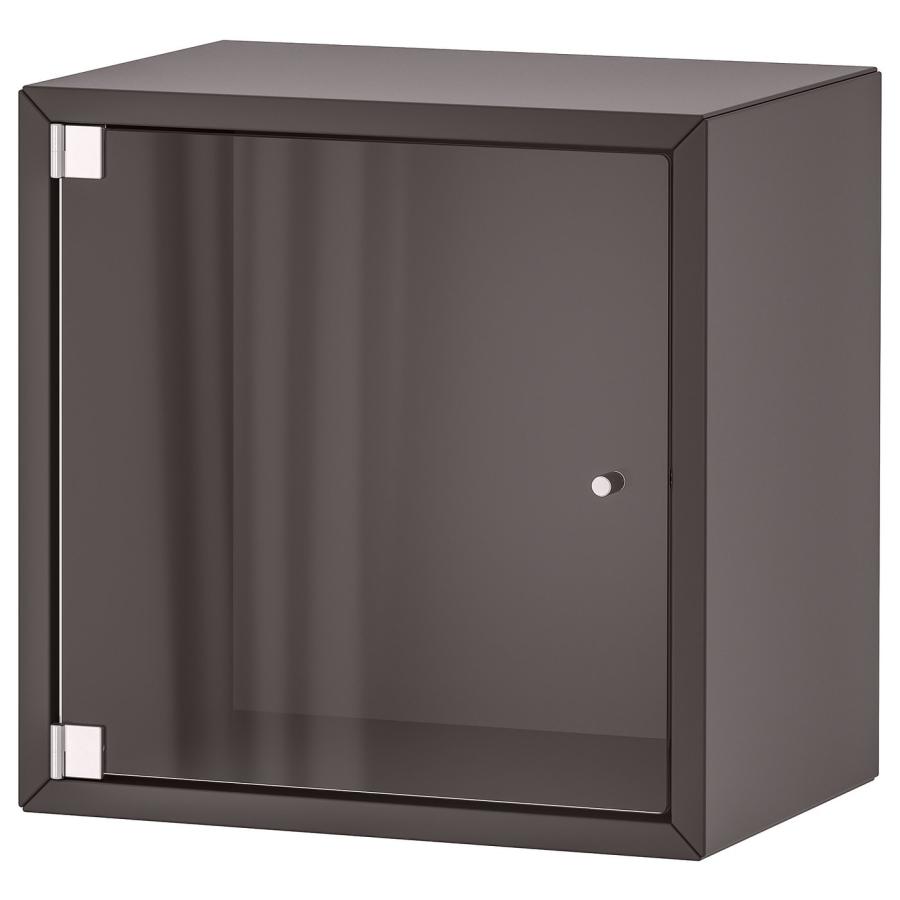 [IKEA/イケア/通販]EKET エーケト ウォールキャビネット ガラス扉付, ダークグレー, 35x25x35 cm[3](29336342) | 