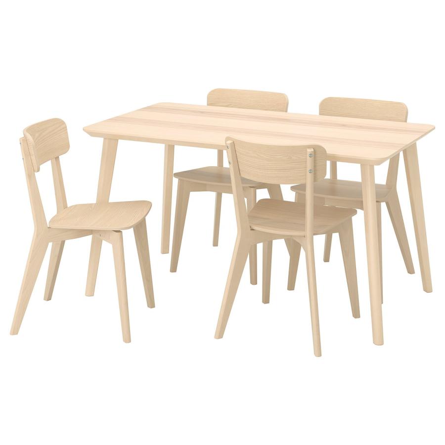 [IKEA/イケア/通販]LISABO リーサボー / LISABO リーサボー テーブル＆チェア4脚, アッシュ材突き板/アッシュ, 140x78 cm[5](29385530) | 