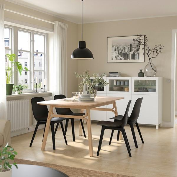 【IKEA/イケア/通販】VOXLOV ヴォックスローヴ / ODGER オドゲル テーブル＆チェア4脚, 竹/チャコール,…[5](29388680) |  | 01
