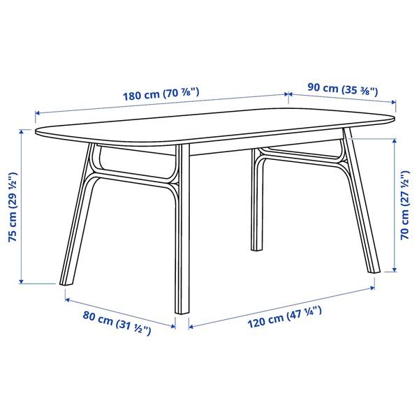 【IKEA/イケア/通販】VOXLOV ヴォックスローヴ / ODGER オドゲル テーブル＆チェア4脚, 竹/チャコール,…[5](29388680) |  | 02