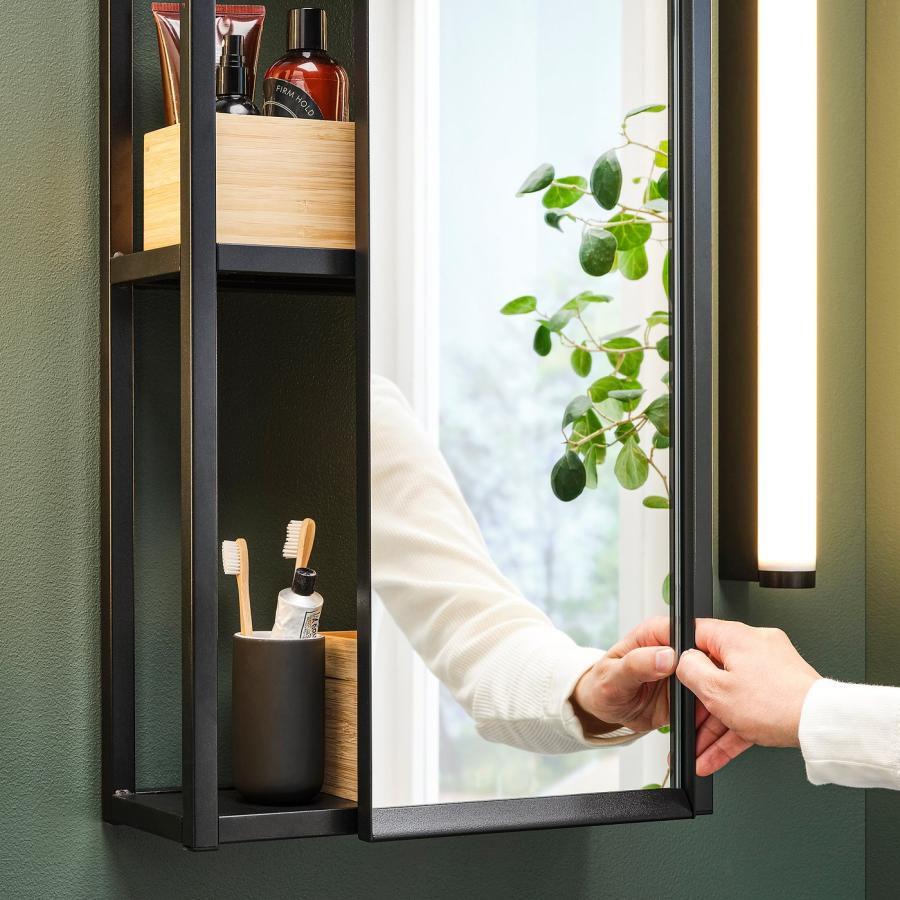 IKEA/イケア/通販]ENHET エーンヘート ミラーキャビネット, チャコール