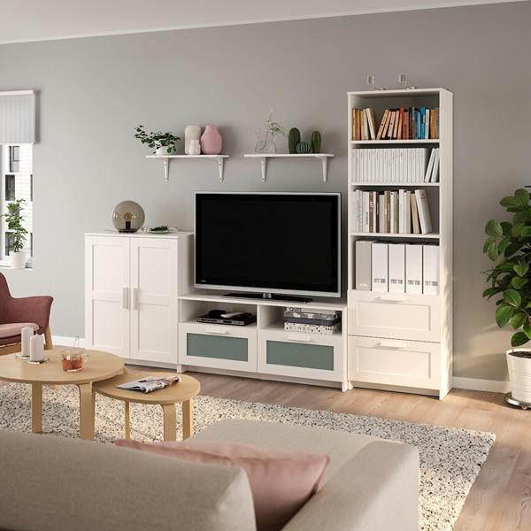 【IKEA/イケア/通販】BRIMNES ブリムネス / BURHULT ブールフルト テレビボード, ホワイト,…[11](29398698) |  | 01