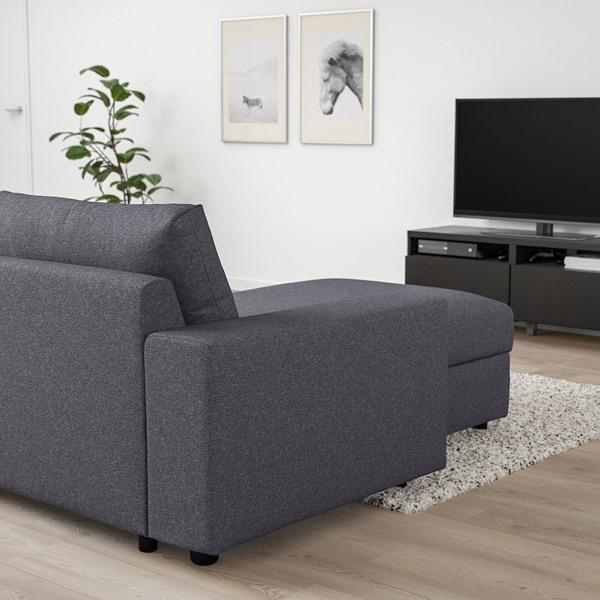 [IKEA/イケア/通販]VIMLE ヴィムレ コーナーソファ、5人掛け 寝椅子付き, ワイドアームレスト付き/グンナレド ミディアムグレー[12](29401832) |  | 01