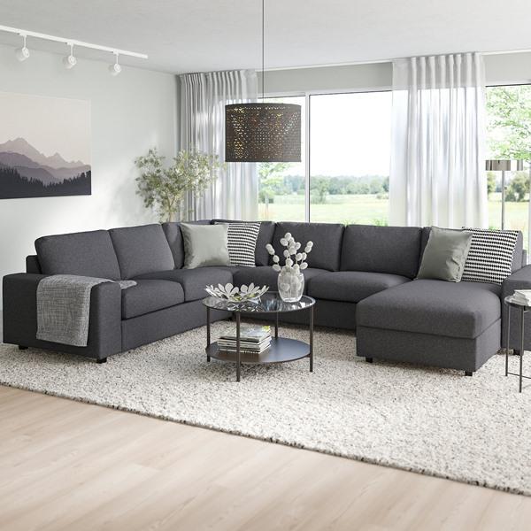[IKEA/イケア/通販]VIMLE ヴィムレ コーナーソファ、5人掛け 寝椅子付き, ワイドアームレスト付き/グンナレド ミディアムグレー[12](29401832) |  | 04