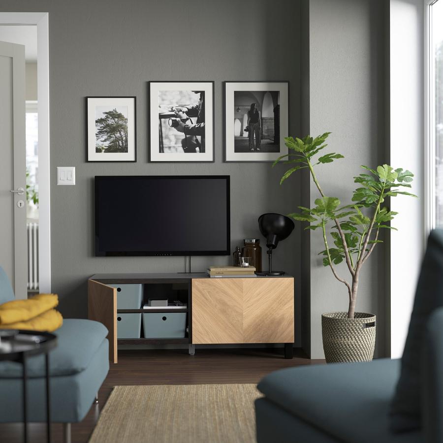 ikea ベストー テレビ台 IKEA/イケア/通販]BESTA ベストー テレビ台 扉付き, ブラックブラウン
