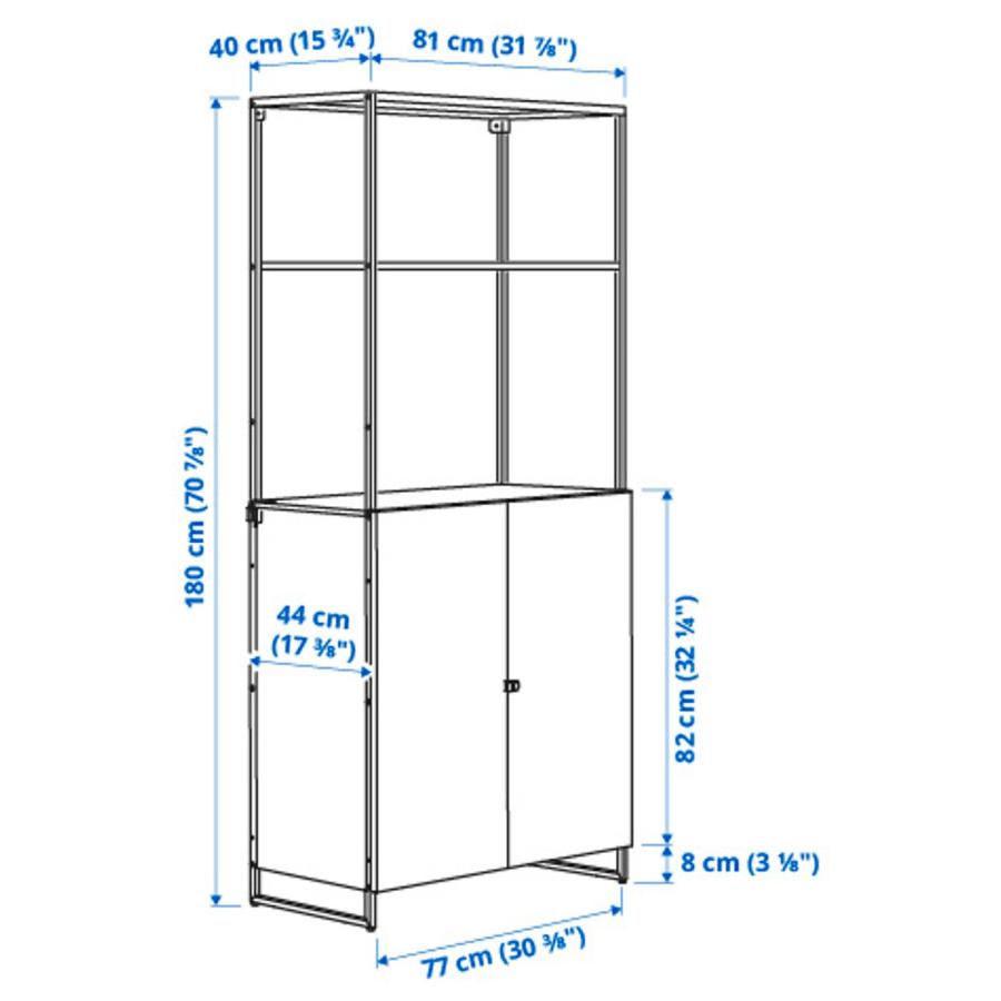 [IKEA/イケア/通販]JOSTEIN ヨースタイン シェルフユニット 扉付き, 室内/屋外用/ホワイト, 81x44x180 cm[8](29437242) |  | 05