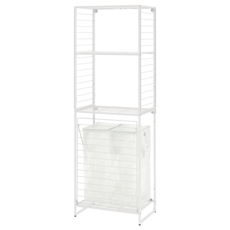 [IKEA/イケア/通販]JOSTEIN ヨースタイン シェルフユニット バッグ/サイドネット付き, 室内/屋外用 ワイヤー/透明 ホワイト, 62x40/76x180 cm[9](29437275) | 