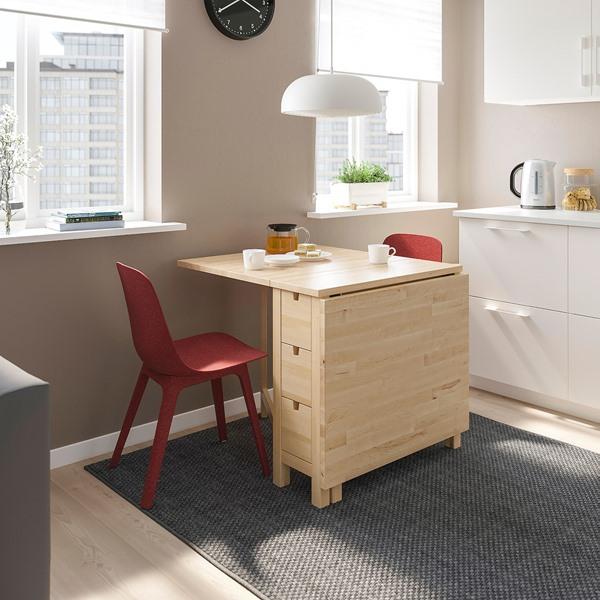 【IKEA/イケア/通販】NORDEN ノールデン / ODGER オドゲル テーブル＆チェア2脚, バーチ/レッド,…[4](29440744) |  | 01