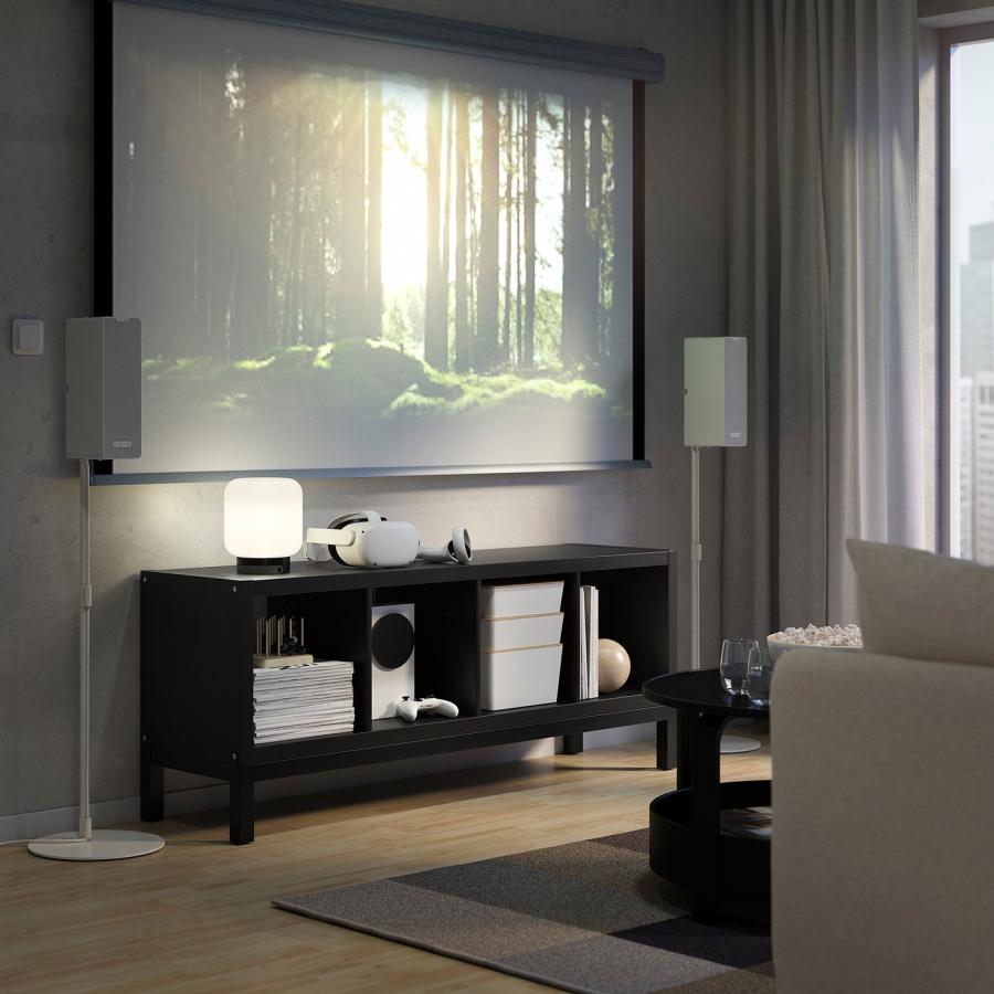 [IKEA/イケア/通販]KALLAX カラックス シェルフユニット 下部フレーム付き, ブラックブラウン/ブラック, 147x59 cm[AH](29443974)の画像