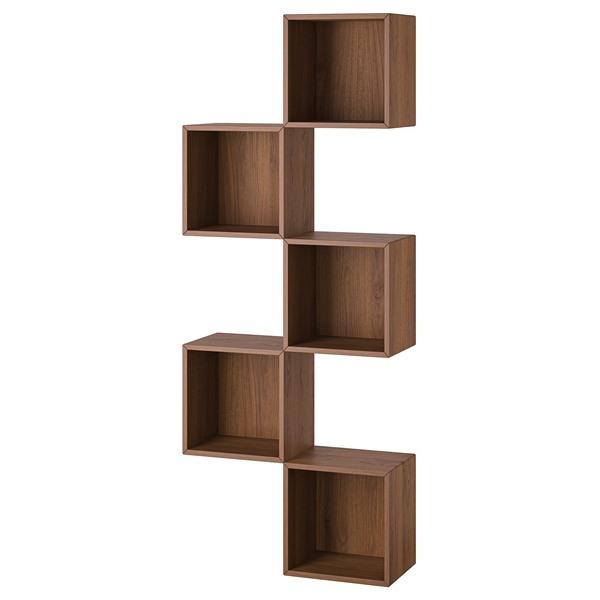 [IKEA/イケア/通販]EKET エーケト壁取り付け式収納コンビネーション, ブラウン ウォールナット調,70x25x175 cm[AA](29490296) | 