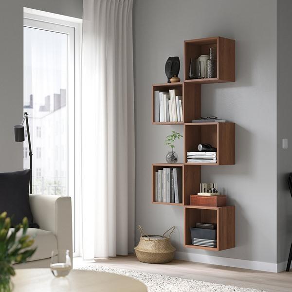 [IKEA/イケア/通販]EKET エーケト壁取り付け式収納コンビネーション, ブラウン ウォールナット調,70x25x175 cm[AA](29490296) |  | 02