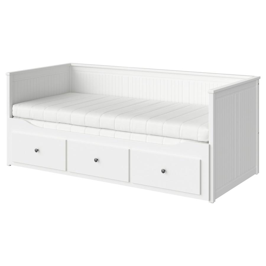 [IKEA/イケア/通販]HEMNES ヘムネス デイベッド 引き出し3/マットレス2付き, ホワイト/オーフィエル やわらかめ, 80x200 cm[6](29521504) | 
