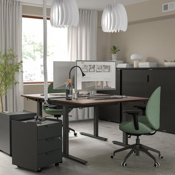 [IKEA/イケア/通販]MITTZON ミッツォーンデスク, ウォールナット材突き板/ブラック,120x80 cm[3](29526101) |  | 01