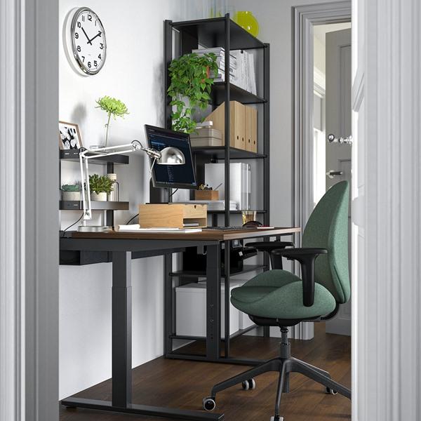 [IKEA/イケア/通販]MITTZON ミッツォーンデスク, ウォールナット材突き板/ブラック,120x80 cm[3](29526101) |  | 02