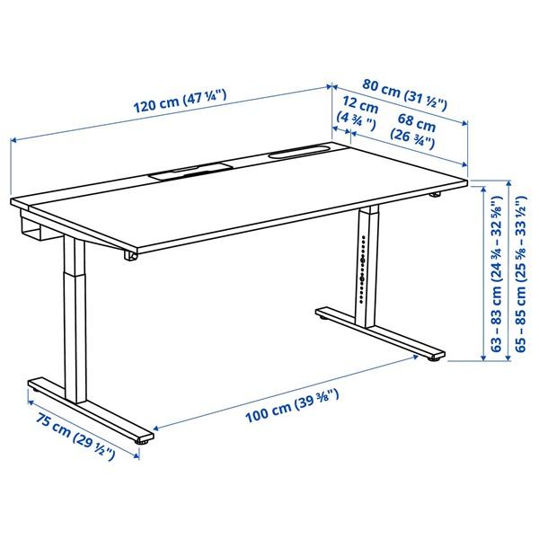 [IKEA/イケア/通販]MITTZON ミッツォーンデスク, ウォールナット材突き板/ブラック,120x80 cm[3](29526101) |  | 08