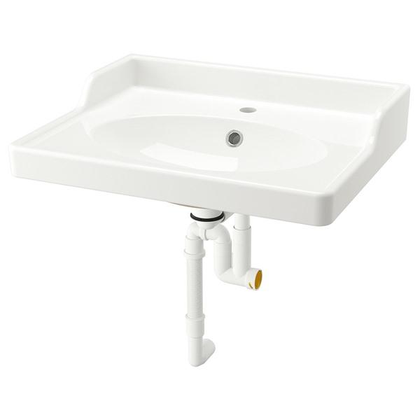 [IKEA/イケア/通販]RUTSJON ルートショーン洗面ボウル 排水トラップ付き, ホワイト,62x49 cm[EC](29527681) | 