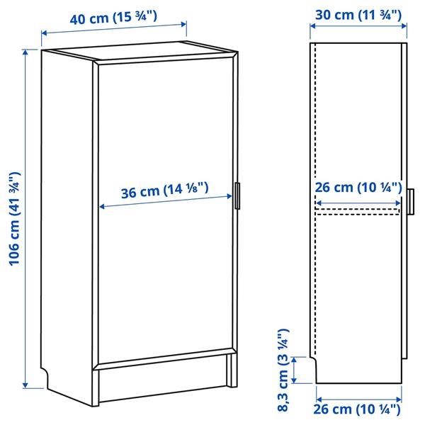 [IKEA/イケア/通販]BILLY ビリー / HOGBO ホーグボー本棚コンビネーション ガラス扉付き, ホワイト,40x30x106 cm[EE](29528341) |  | 04