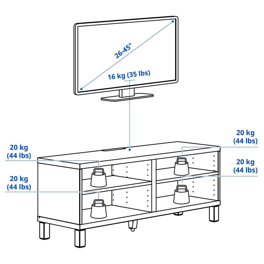 [IKEA/イケア/通販]BESTA ベストー テレビ台, ダークグレー, 120x40x48 cm[6](29534097) |  | 03