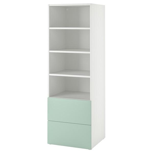 [IKEA/イケア/通販]SMASTAD スモースタード / PLATSA プラッツァ本棚, ホワイト ライトグリーン/引き出……[10](29557705) | 