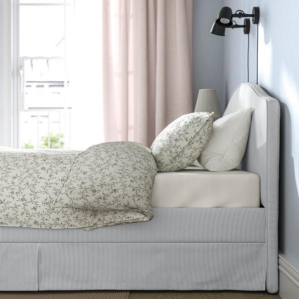 [IKEA/イケア/通販]RAMNEFJALL ラムネフィエルファブリックベッドフレーム, クロヴスタ グレー/ホワイ……[5](29560232) |  | 03