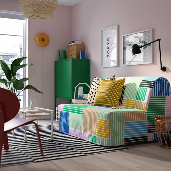 [IKEA/イケア/通販]LYCKSELE LOVAS リクセーレ ローボース2人掛けソファベッド, グリントルプ マルチカラー[3](29561707) |  | 02