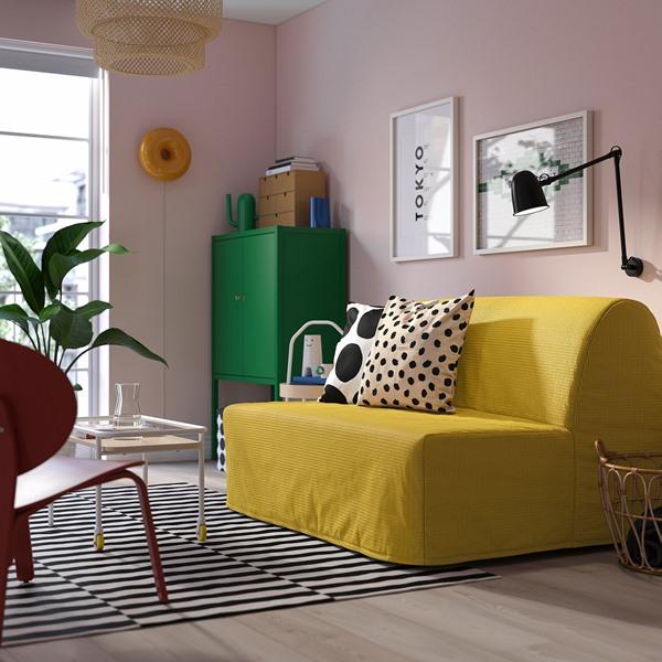 [IKEA/イケア/通販]LYCKSELE LOVAS リクセーレ ローボース2人掛けソファベッド, ヴァンスブロー イエロー[3](29563202) |  | 01