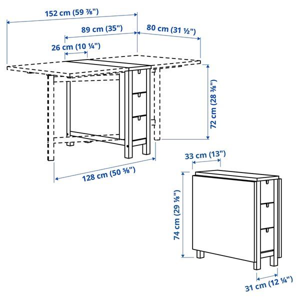 [IKEA/イケア/通販]NORDEN ノールデン / FROSVI フロースヴィ テーブル＆チェア4脚, ホワイト/ホワイト, 26/89/152 cm[6](29568817) |  | 04