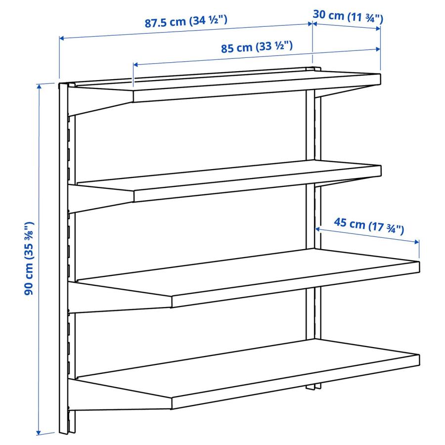 [IKEA/イケア/通販]BROR ブロール ウォールシェルフコンビネーション, ブラック, 88x30/45x90 cm[3](29571853) |  | 02