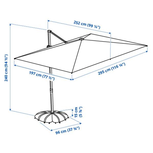 [IKEA/イケア/通販]SVALON スヴァローン / IGGON イッゴーンハンギングパラソル ベース付き, ライトグ……[KB](29577534) |  | 01