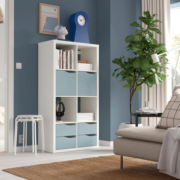[IKEA/イケア/通販]KALLAX カラックスシェルフユニット, 扉2枚/引き出し4段付き ホワイト/ライトグレ……[5](29579972) |  | 02
