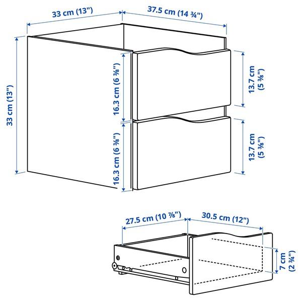[IKEA/イケア/通販]KALLAX カラックスシェルフユニット, 扉2枚/引き出し4段付き ホワイト/ライトグレ……[5](29579972) |  | 05