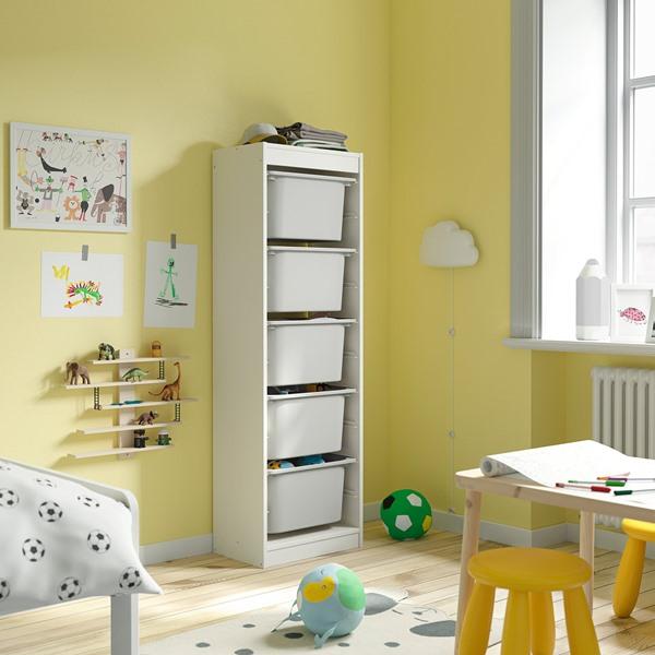 [IKEA/イケア/通販]TROFAST トロファスト収納コンビネーション, ホワイト/グレー,46x30x146 cm[6](29585355) |  | 01