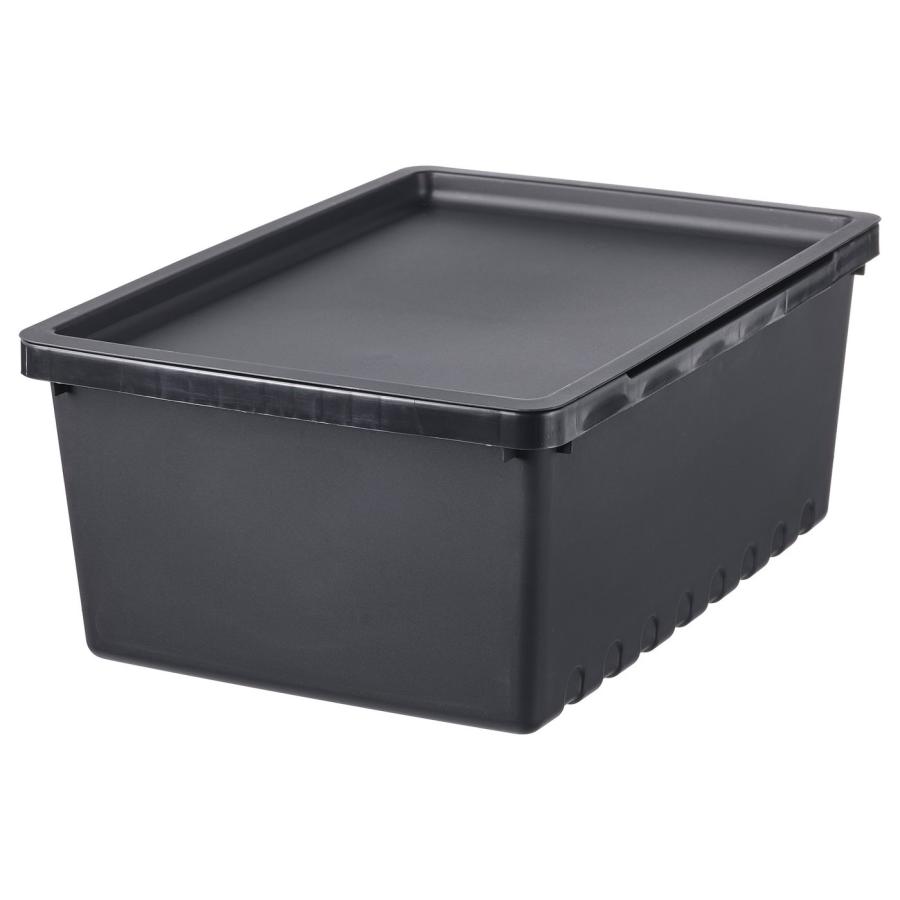 [IKEA/イケア/通販]UPPSNOFSAD ウップスノフサド 収納ボックス ふた付き, ブラック, 35x25x14 cm/9 l[AB](29599994) | 