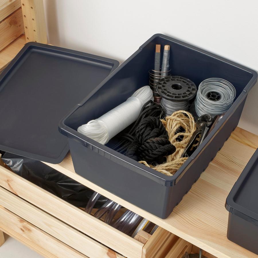 [IKEA/イケア/通販]UPPSNOFSAD ウップスノフサド 収納ボックス ふた付き, ブラック, 35x25x14 cm/9 l[AB](29599994) |  | 02