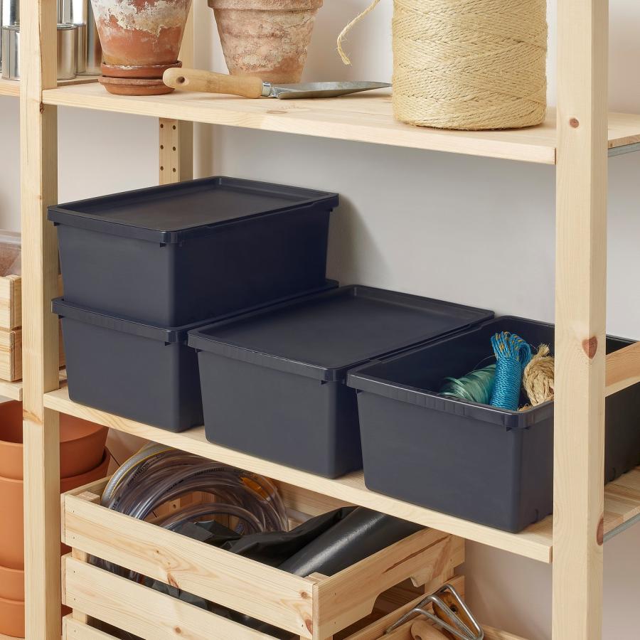 [IKEA/イケア/通販]UPPSNOFSAD ウップスノフサド 収納ボックス ふた付き, ブラック, 35x25x14 cm/9 l[AB](29599994) |  | 03