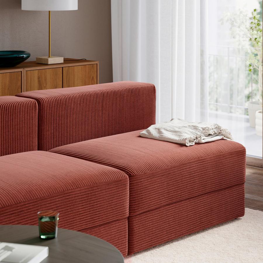 [IKEA/イケア/通販]JATTEBO イェッテボ 2.5人掛けモジュールソファ 寝椅子付き, 左 ヘッドレスト付き/サムサーラ ブラウンレッド[10](29607625) |  | 05