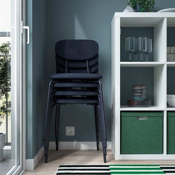 [IKEA/イケア/通販]SANDSBERG サンドスベリ テーブル＆チェア4脚, ブラック ブラック/レマルン ダークブルー ダークブルー, 110x67 cm[6](29608795) |  | 01
