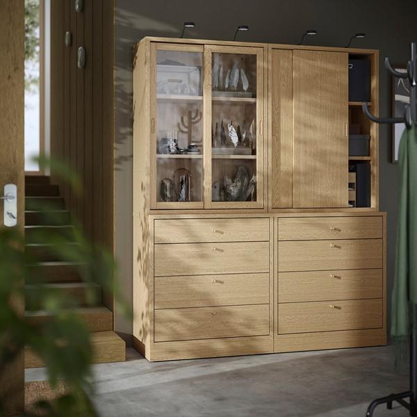 [IKEA/イケア/通販]TONSTAD トンスタード収納コンビネーション 引き出し付, オーク材突き板/ガラス,16……[7](29612405) |  | 02