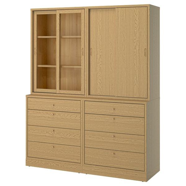 [IKEA/イケア/通販]TONSTAD トンスタード収納コンビネーション 引き出し付, オーク材突き板/ガラス,16……[7](29612405) |  | 05