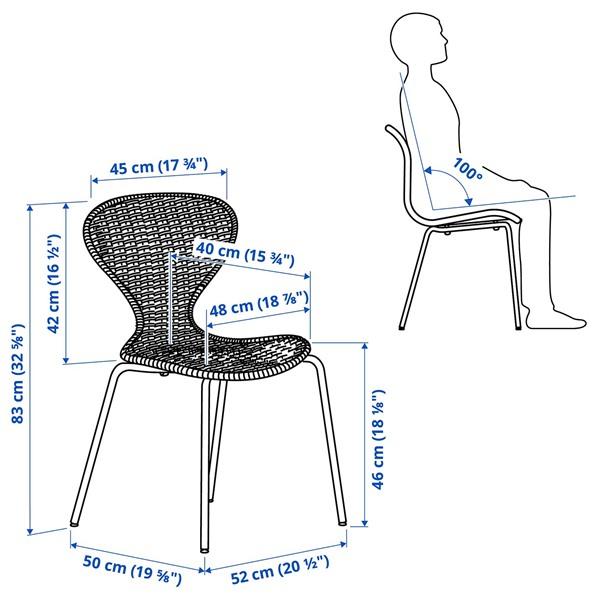 [IKEA/イケア/通販]SKALSTA スコールスタチェア, 籐/チューブ状金属/ブラックグレー[ED](29612820) |  | 01
