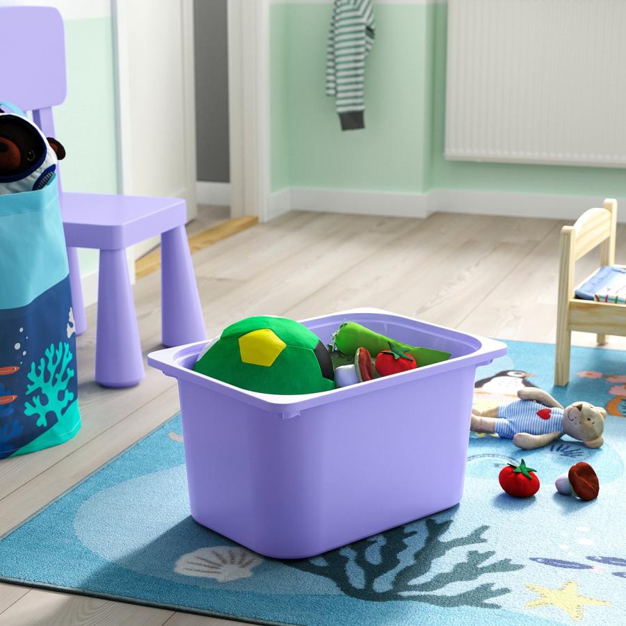[IKEA/イケア/通販]TROFAST トロファスト 収納コンビネーション, 棚/ボックス付き ルームディバイダ―/ホワイト ライラック, 99x44x95 cm[10](29613136) |  | 01