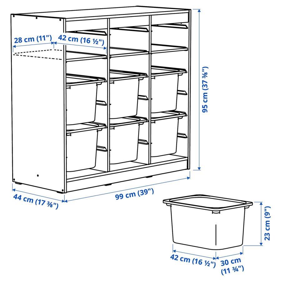 [IKEA/イケア/通販]TROFAST トロファスト 収納コンビネーション, 棚/ボックス付き ルームディバイダ―/ホワイト ライラック, 99x44x95 cm[10](29613136) |  | 02
