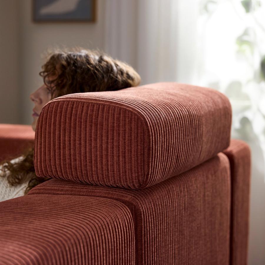 [IKEA/イケア/通販]JATTEBO イェッテボ 4人掛けモジュールソファ 寝椅子付き, 右 ヘッドレスト付き/サムサーラ ブラウンレッド[15](29617592) |  | 03